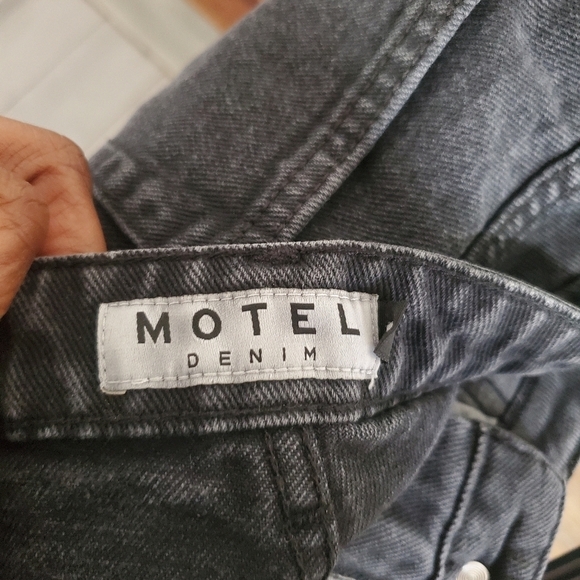 Motel Rocks Denim Womens Moms Jeans High Rise Tapered Black Wash Size 10 - Picture 5 of 5